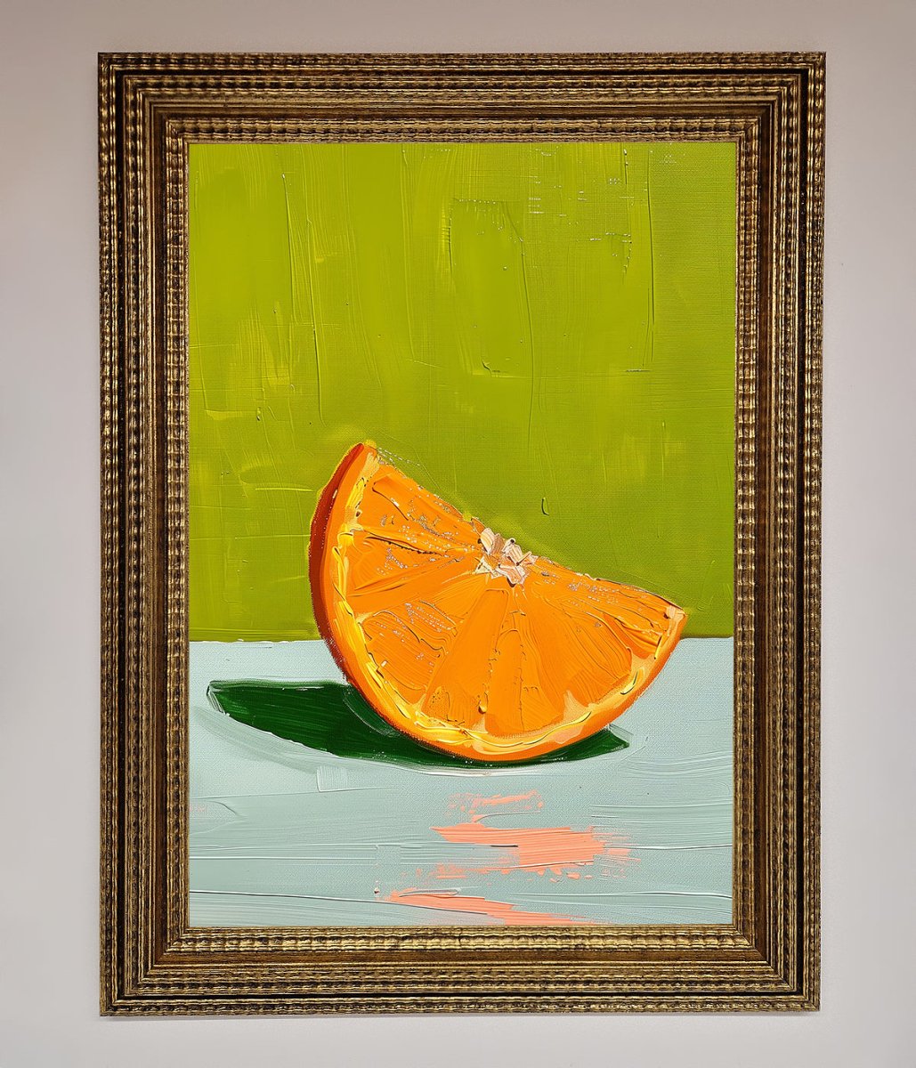 Orange Wedge Framed Print - Zestio