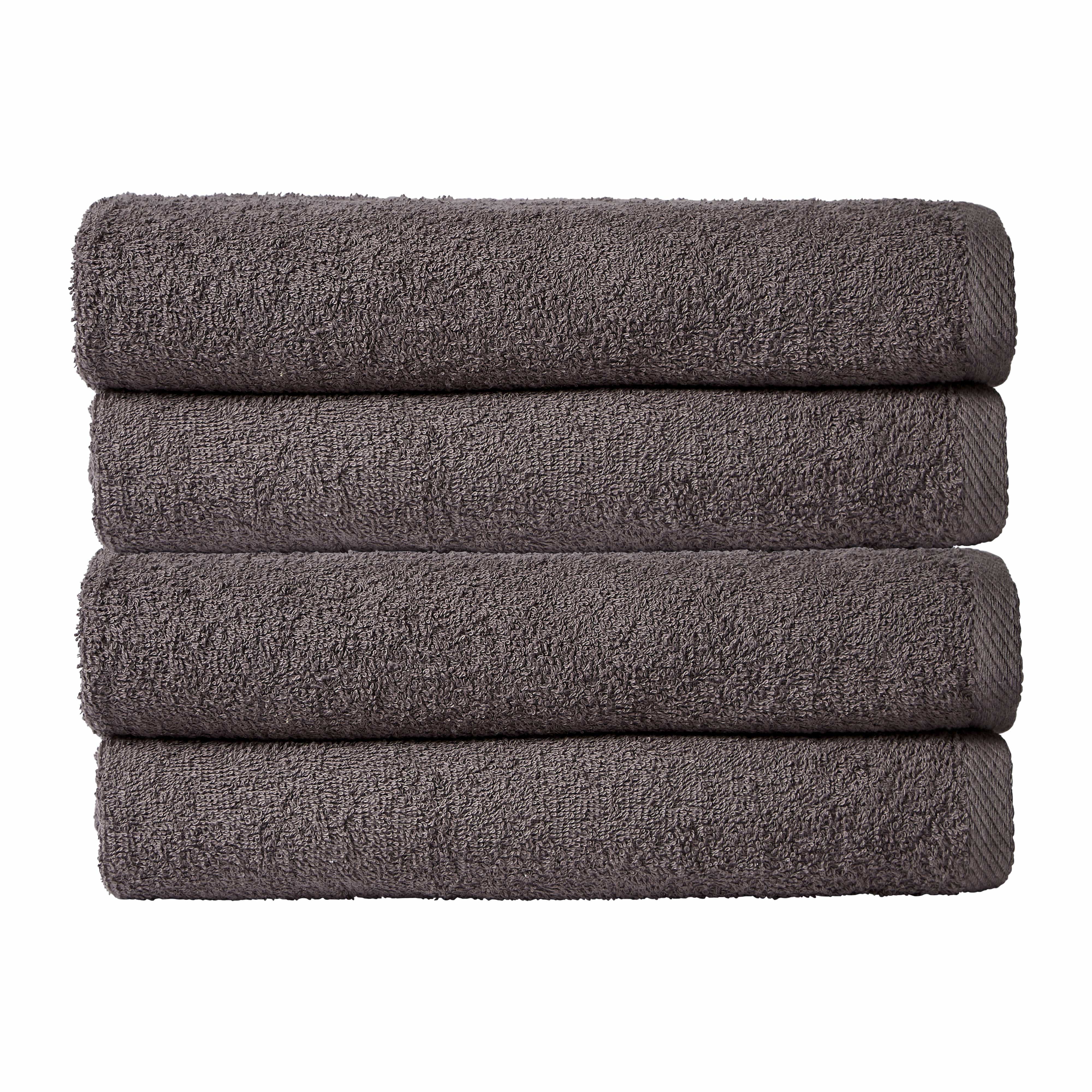 OLIVIA ROCCO Pack Of 4 Large Quick-Drying Indus Valley Cotton Bath Sheets 80x140cm Lightweight Easycare For Home Travel Gym Holidays Multiple Colours