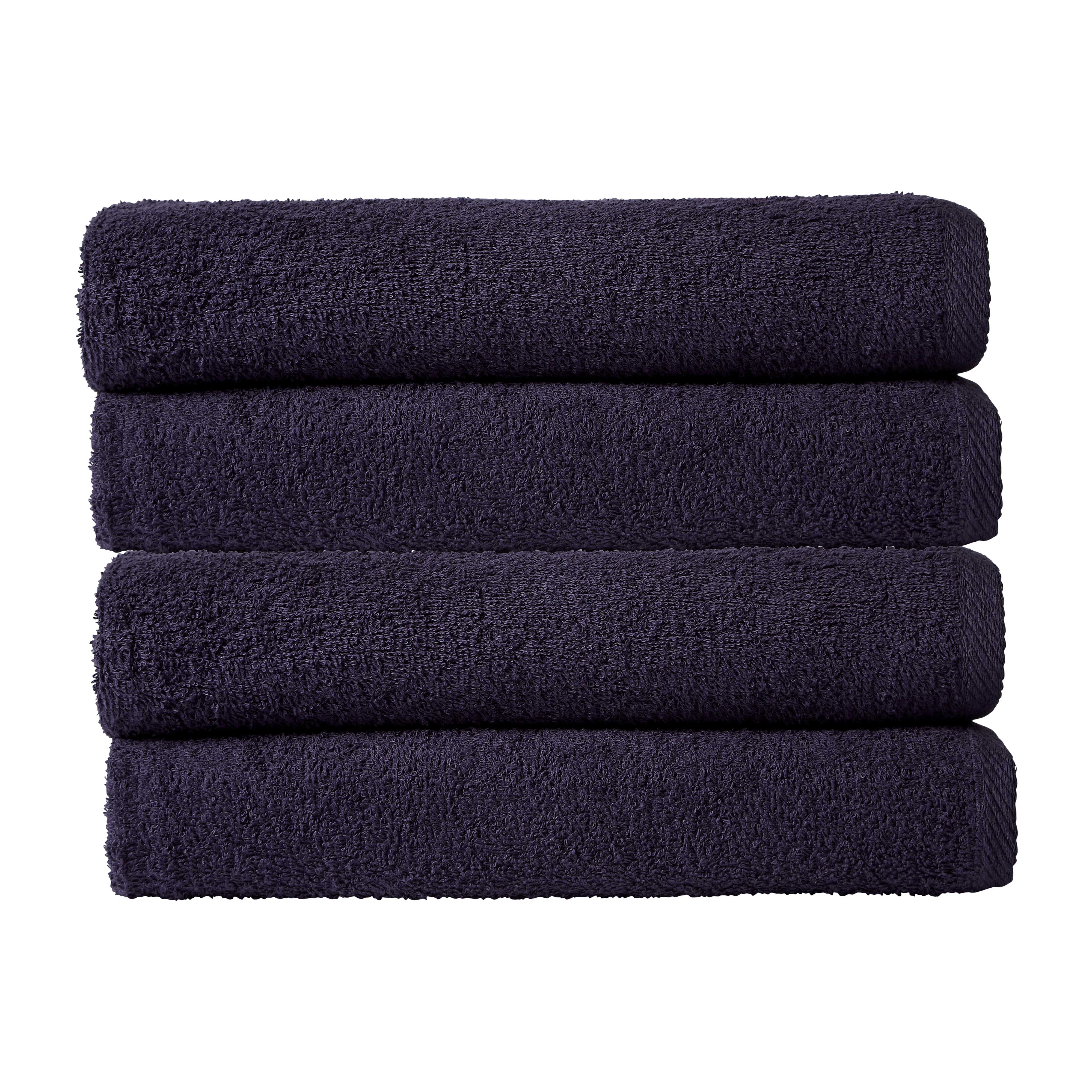 OLIVIA ROCCO Pack Of 4 Large Quick-Drying Indus Valley Cotton Bath Sheets 80x140cm Lightweight Easycare For Home Travel Gym Holidays Multiple Colours