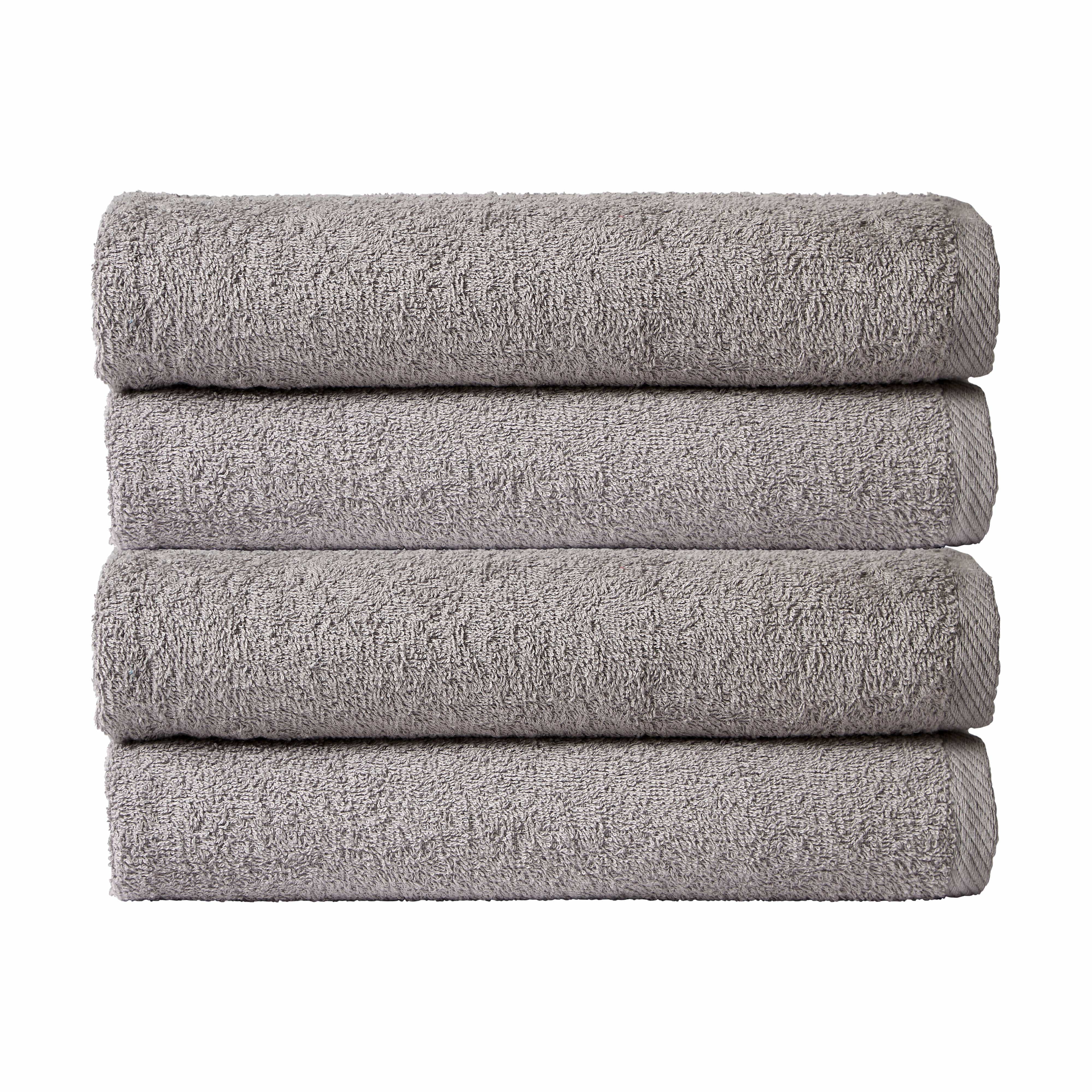 OLIVIA ROCCO Pack Of 4 Large Quick-Drying Indus Valley Cotton Bath Sheets 80x140cm Lightweight Easycare For Home Travel Gym Holidays Multiple Colours