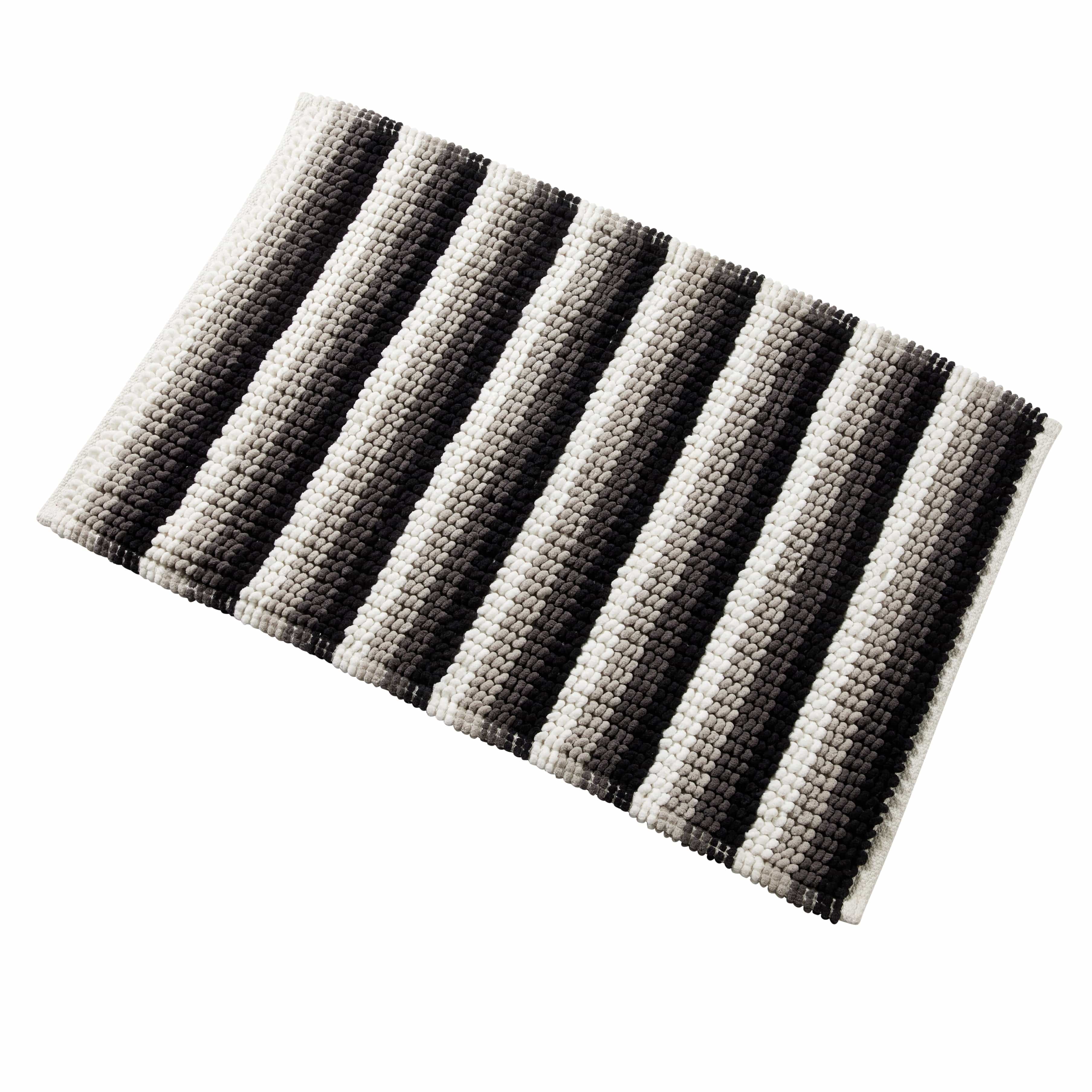 OLIVIA ROCCO Padstow Stripe Bathmat 50 x 80 cm Quick-Drying Anti-Slip Absorbent Durable Bathroom Accessory for Modern Bathrooms