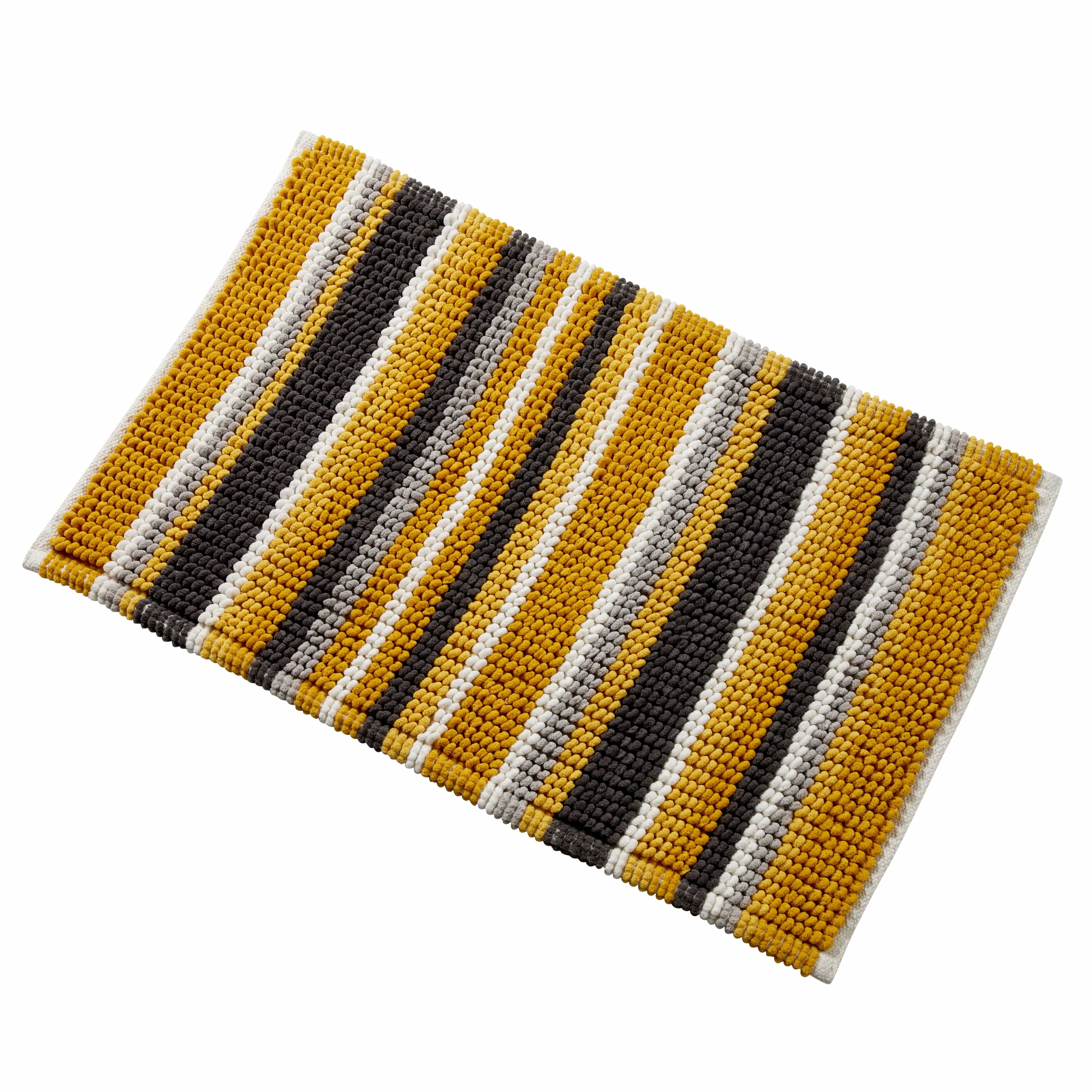 OLIVIA ROCCO Padstow Stripe Bathmat 50 x 80 cm Quick-Drying Anti-Slip Absorbent Durable Bathroom Accessory for Modern Bathrooms