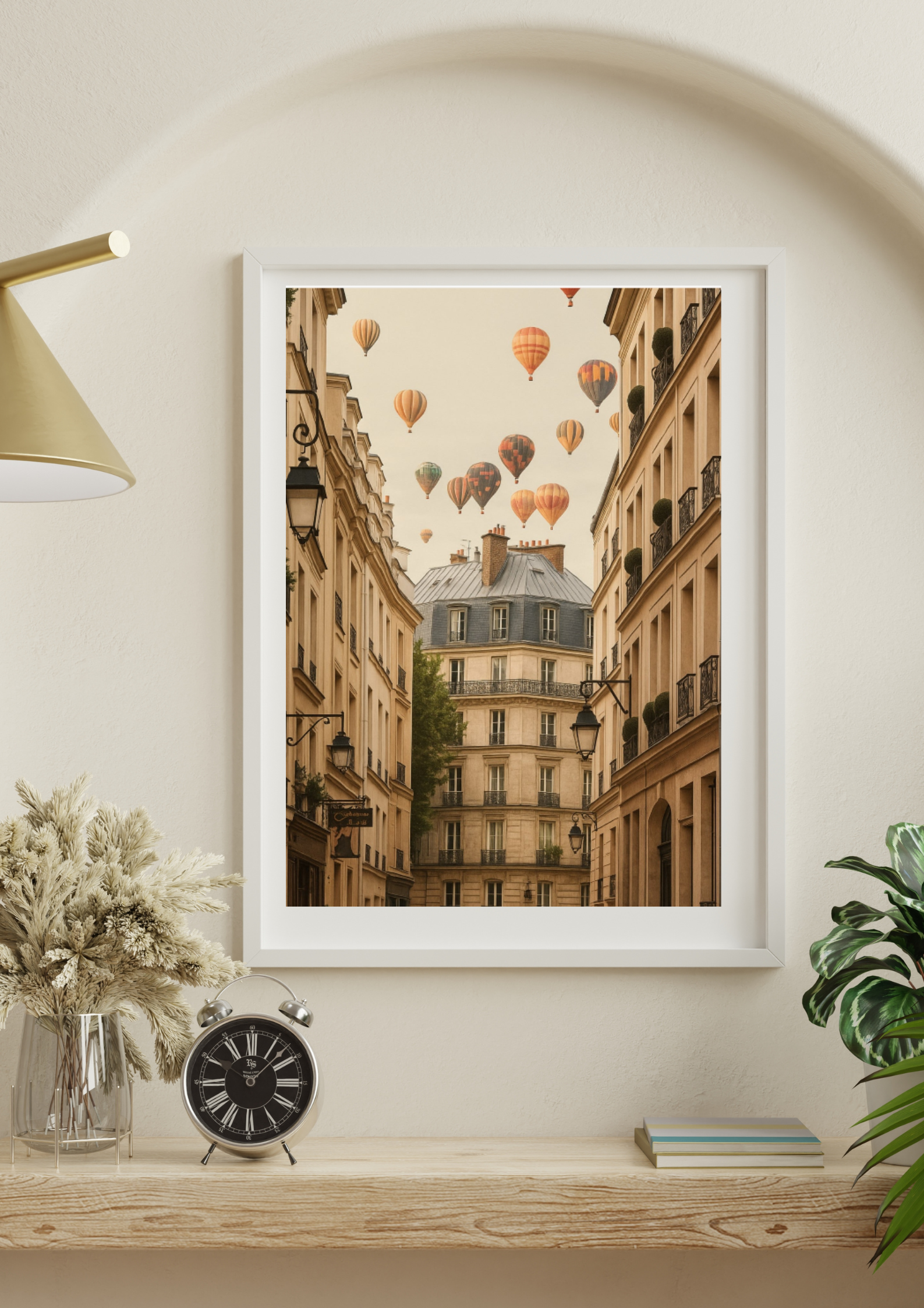 Hot Air Balloons Over Montmartre, Paris – Stunning Art Poster