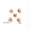5 PCS/Package Diameter 6 mm Hole 1~1.9mm Alloy Gold Plated Pumpkin Polished Jewelry Accessories