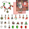 Christmas Countdown 24 Days Blind Box DIY Children's Bracelet Necklace Set Gift Alloy Material Cartoon Style Christmas Socks Bell Pattern