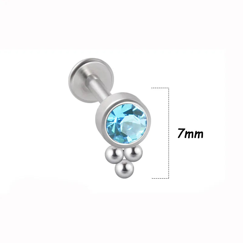 1 Piece Lip Rings Simple Style Classic Style Solid Color 316L Stainless Steel  G23 Titanium Ear Cartilage Rings & Studs
