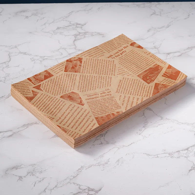 American-style oil-proof paper fried chicken fries hamburger paper oil-proof oil-absorbing paper baking oil paper sandwich wrapping paper newspaper