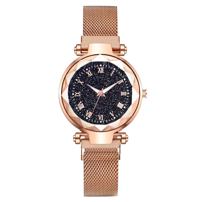 Simple Style Starry Sky Suction Buckle Quartz Watch Women's Watches