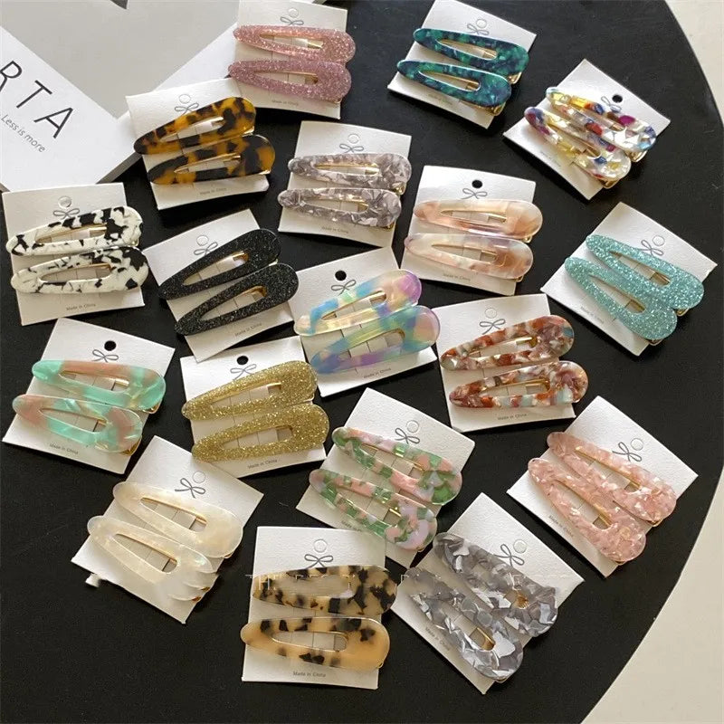 ig style triangle leopard acetic acid sheets hair clip