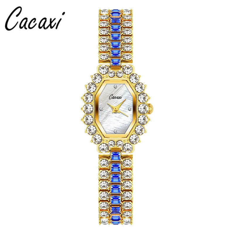 Luxurious Shiny Solid Color Jewelry Buckle Quartz Watch