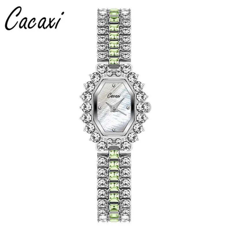 Luxurious Shiny Solid Color Jewelry Buckle Quartz Watch