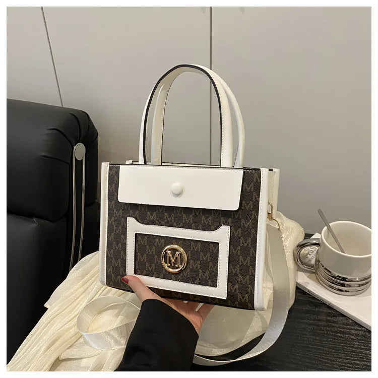 Fashion Printing  Fashionable New Large Capacity Texture Gilding Letters Women's Tote Messenger Shoulder Handbag