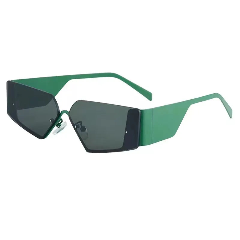 Y2K Hawaiian Irregular Geometric Pc Tinted Lenses Polygon Frameless Women's Sunglasses