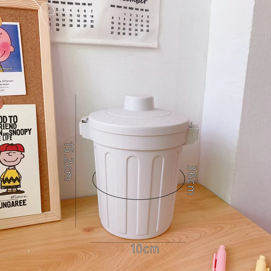 fashion desktop small trash can barrel bedroom creative mini storage box