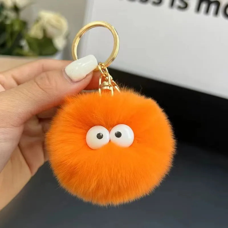 Cartoon Style Cartoon Imitate rex rabbit fur Bag Pendant Keychain