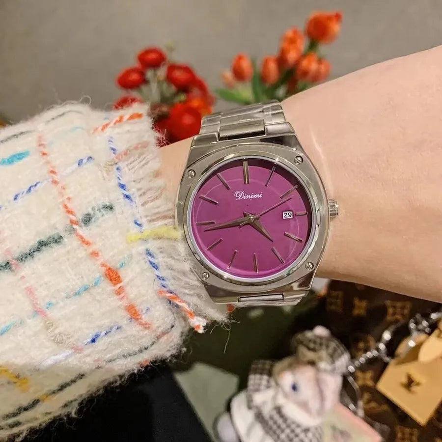 Vintage Style Classic Style Round Single Folding Buckle Quartz Watch Women's Watches