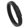Hip-Hop Retro Geometric Pu Leather Knitting Plating Men's Bracelets
