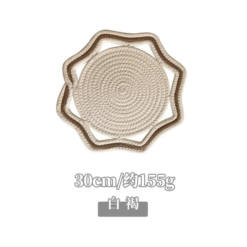 Casual Pastoral Multicolor cotton rope Placemat 1 Piece