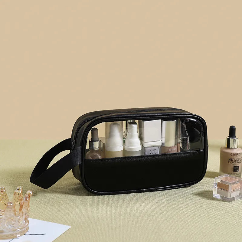 cute pastoral solid color pu leather makeup bags
