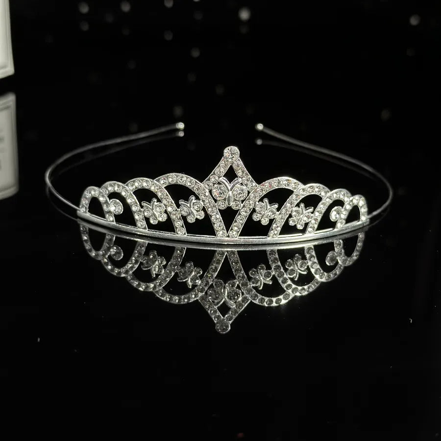 Crown headdress children's headdress alloy rhinestone hair accessories baby crown birthday party hair accessories manufacturers wholesale