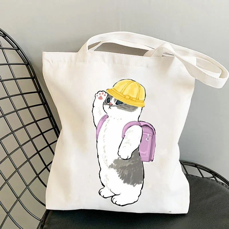 women's cute cat shopping bags
