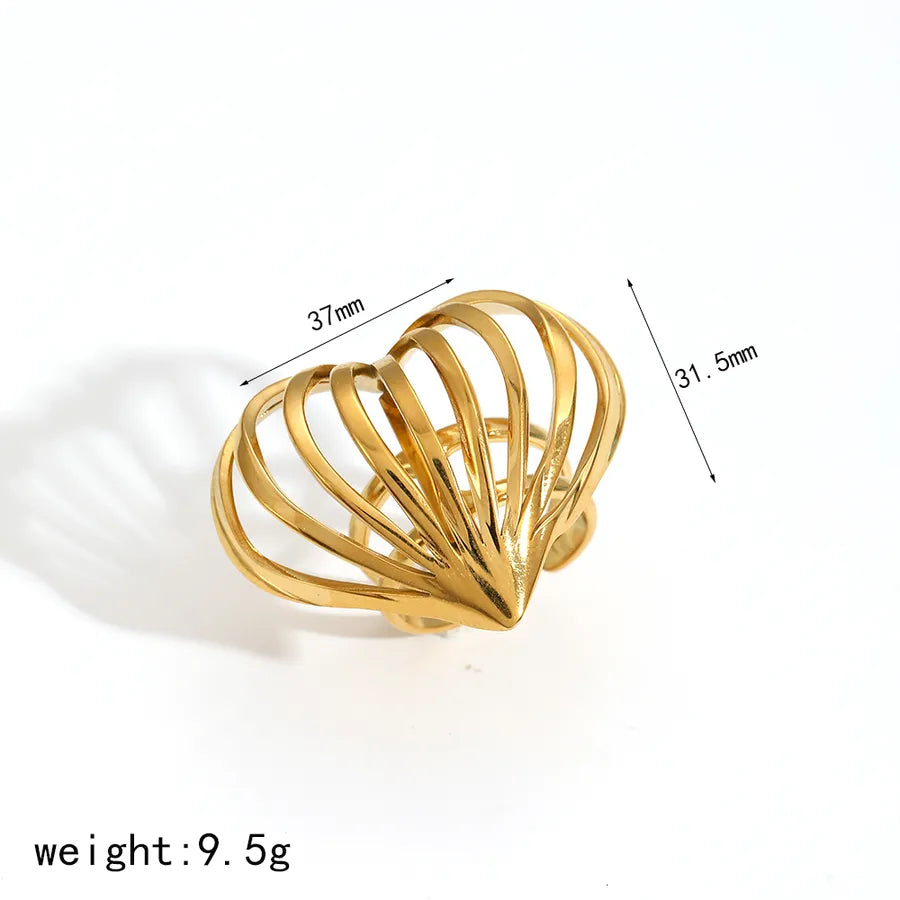 Wholesale Jewelry IG Style Heart Shape 304 Stainless Steel Rings Ear Studs