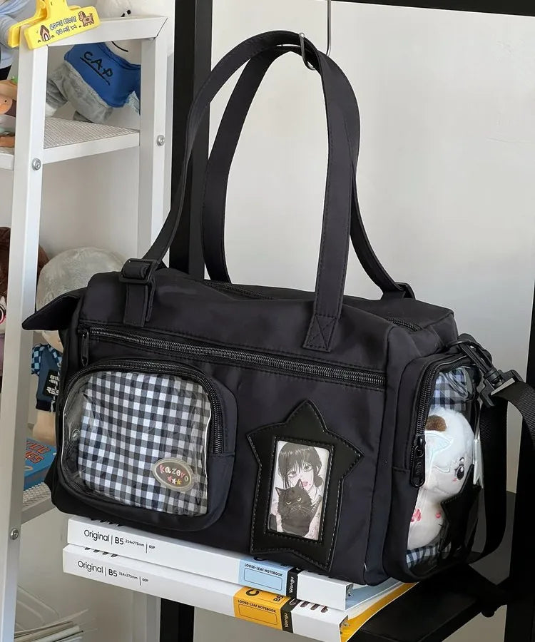 New-Style Fresh and Cute Anime Pain Bag for Girls, Lightweight Portable Shoulder Crossbody Bag, Large Capacity Commuter Travel Bag