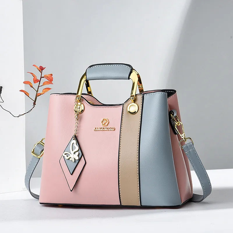 women's large all seasons pu leather classic style handbag