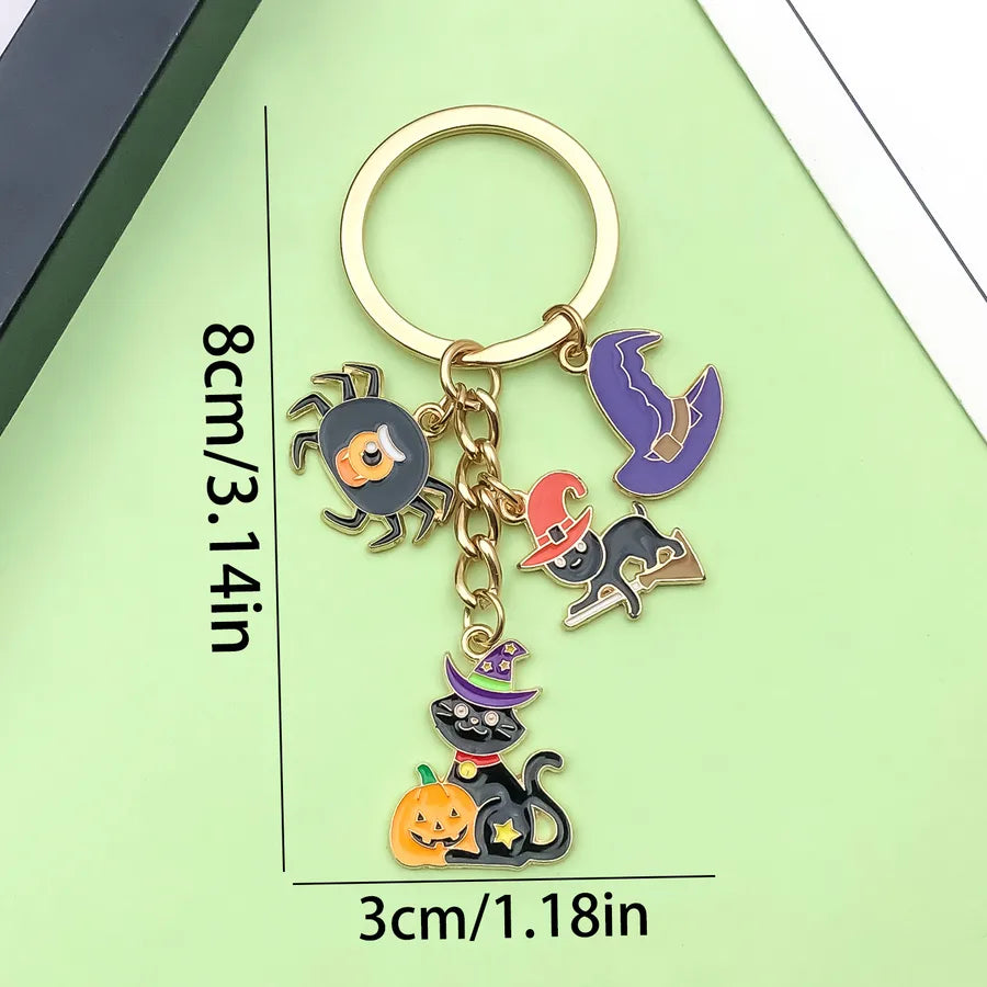 Halloween Ghost Cartoon Couple Car Keychain Pendant Ring Creative Personalized Alloy Bag Decorations Small Hanging Ornaments