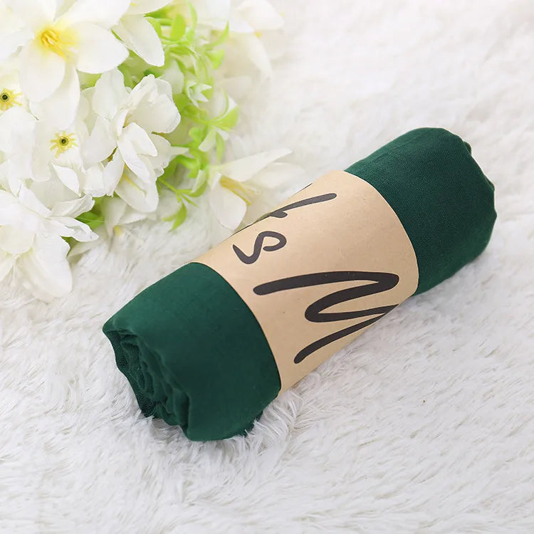 Unisex Simple Style Solid Color cotton and linen Scarf