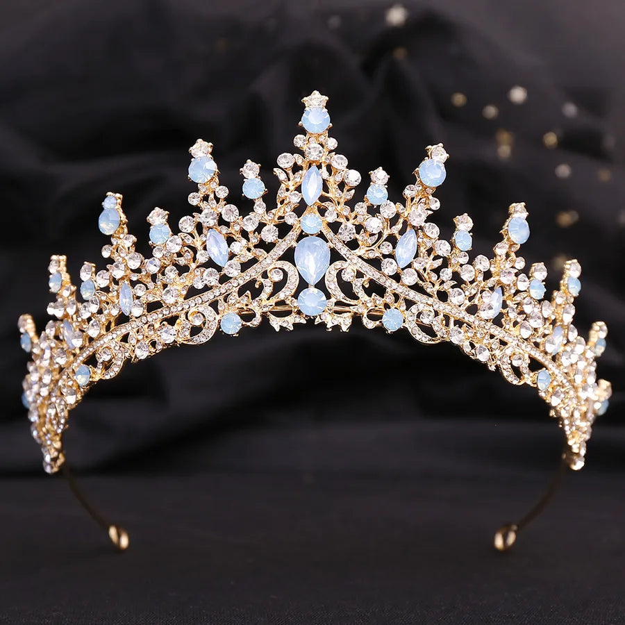 fashion crown alloy hollow out inlay rhinestones crown 1 piece