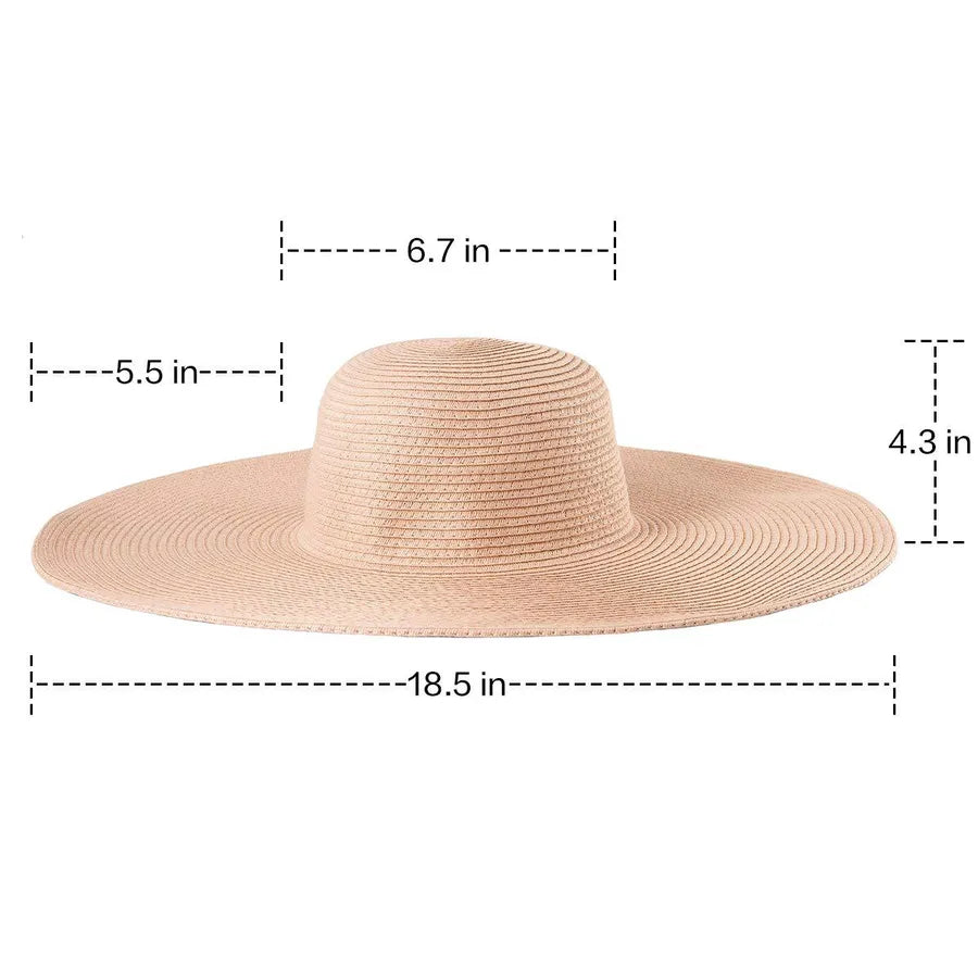 Women's Casual Style Basic Solid Color Big Eaves Straw Hat