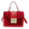 Women's Small velvet Solid Color Elegant Square Lock clasp Square Bag
