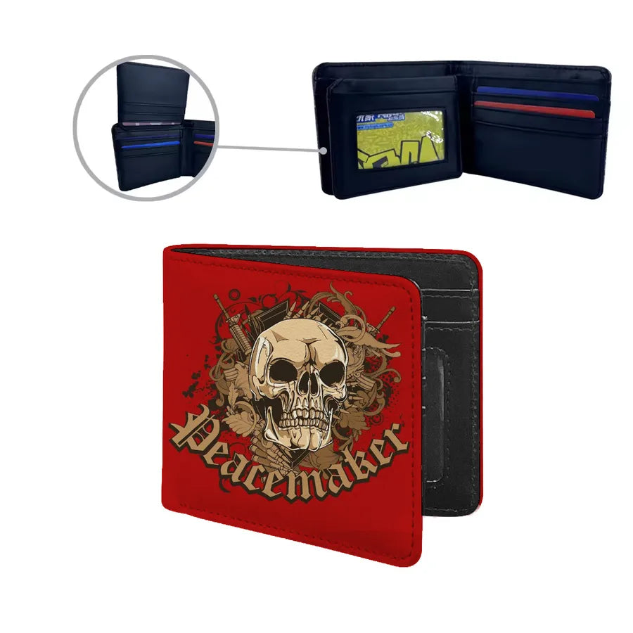 Men's Skull Pu Leather Flip Cover Wallets