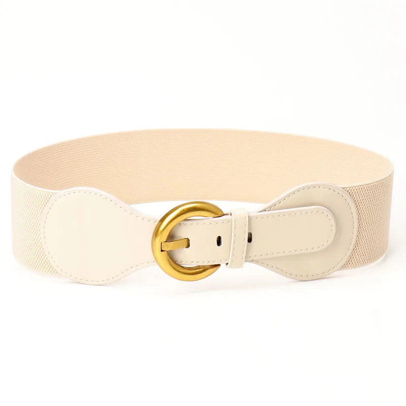 Elegant Solid Color Imitation Leather Women's Leather Belts