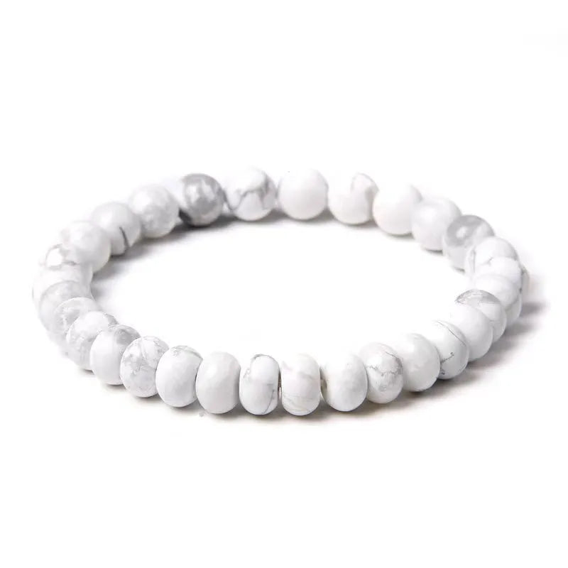 Retro Classic Style Geometric Colorful natural stone Howlite Amethyst  Bracelets In Bulk