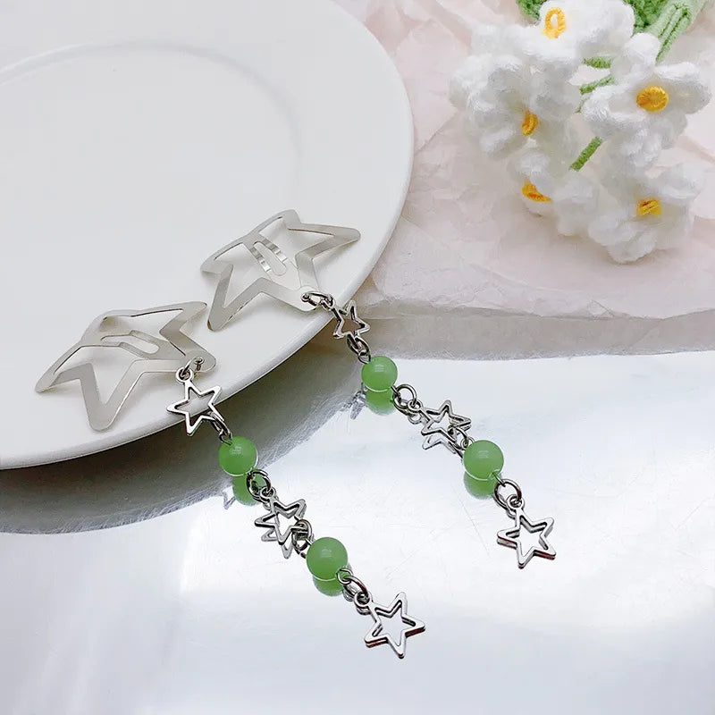 IG Style Y2K Women's Star Alloy Charm Hair Clips