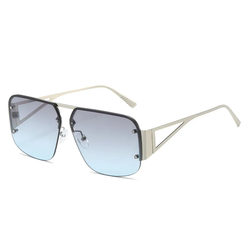 classic style geometric pc square full frame men's sunglasses
