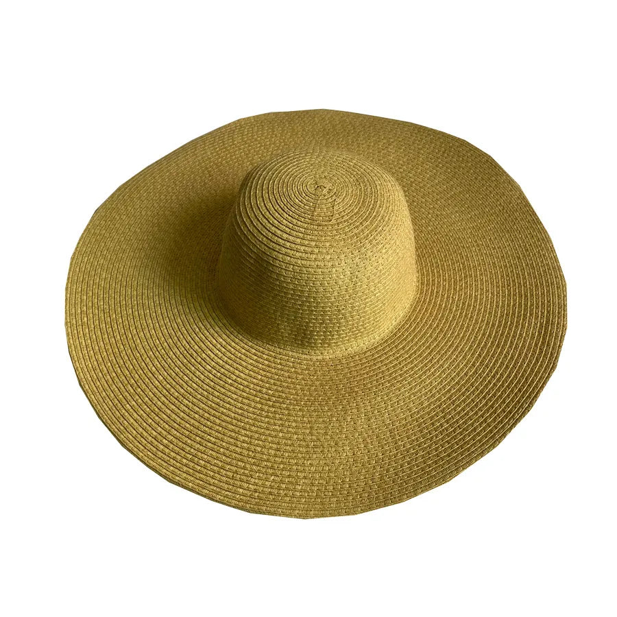 Women's Casual Style Basic Solid Color Big Eaves Straw Hat