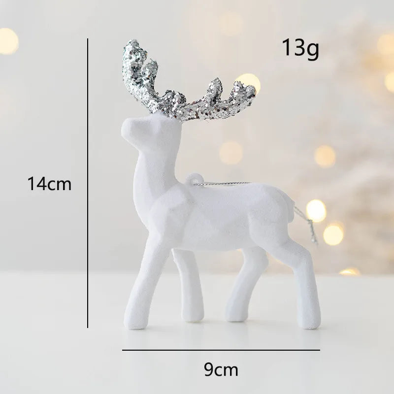 Christmas Elegant Sweet Elk PVC Party Festival Ornaments Decorative Props