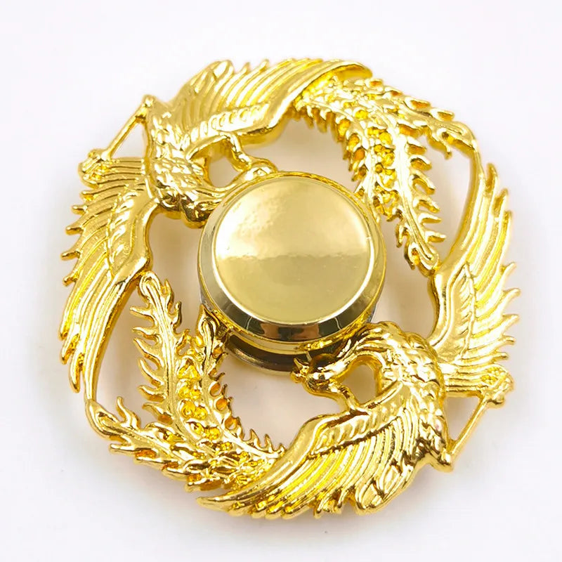 creative zinc alloy bronze hand spinner finger rotating decompression toy