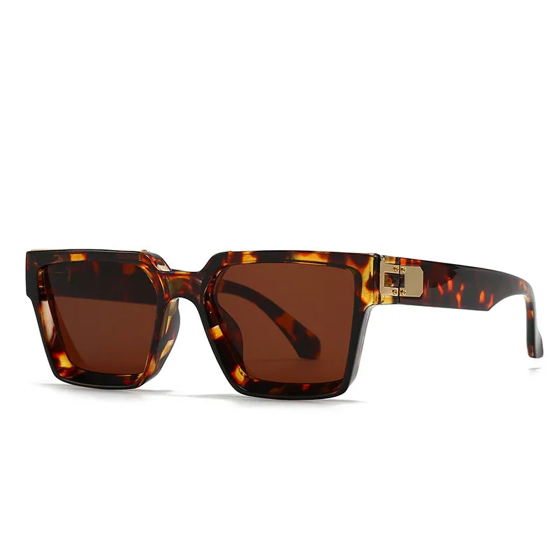 Basic Simple Style Solid Color Pc Square Full Frame Women's Sunglasses