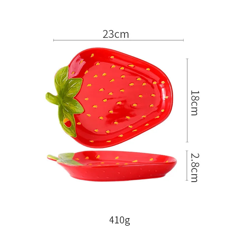 Casual Elegant Cute Strawberry ceramics Tableware 1 Piece