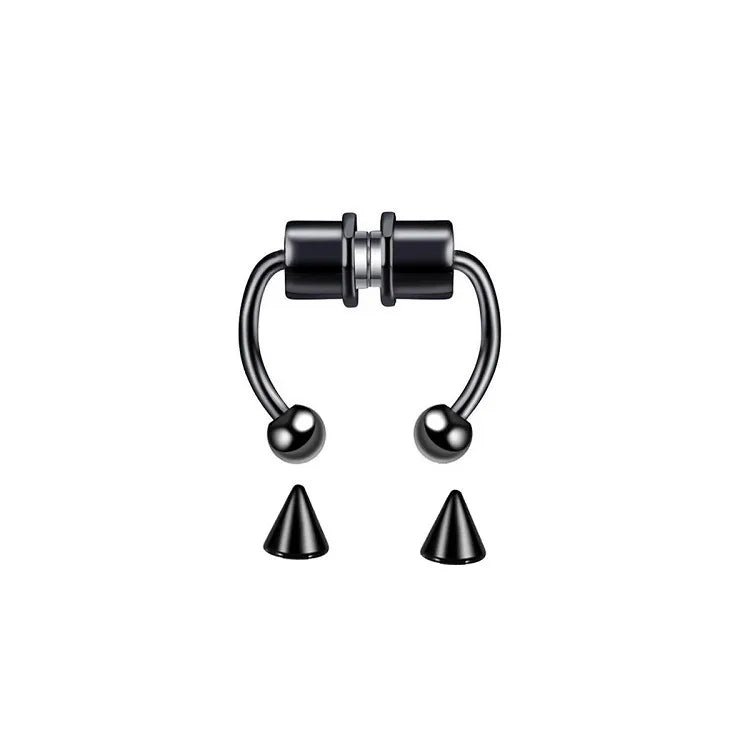 fashion stainless steel magnet non-perforated nose ring