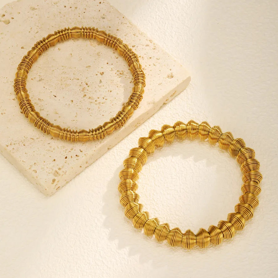 IG Style Casual Simple Style Geometric 201 Stainless Steel 18K Gold Plated Handmade Chain Armband In Bulk