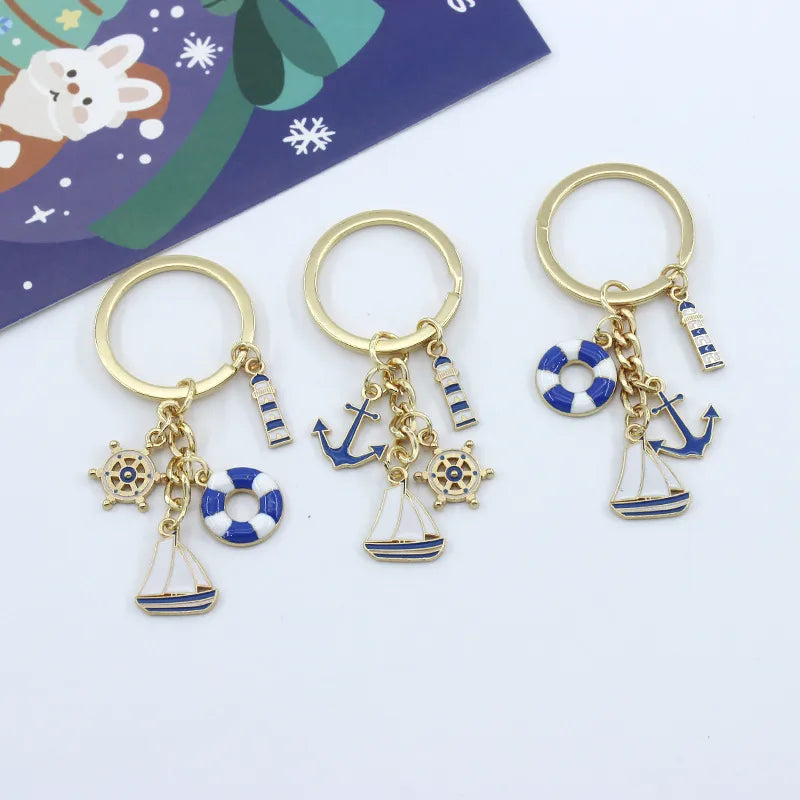 Simple Style Streetwear Ship Fish Metal Unisex Keychain