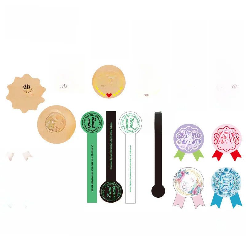 hand made sticker black pudding sticker baking push push music handmade sealing adhesive