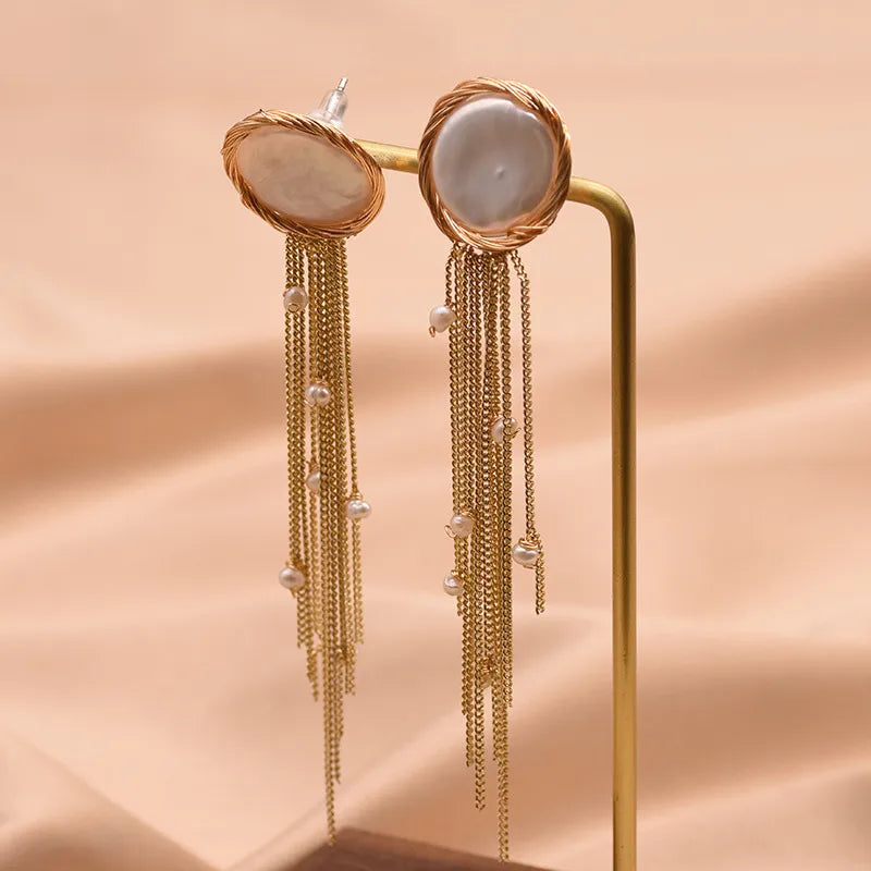 Live broadcast  natural pearl earrings high-grade earrings s925 silver needle women's design natural freshwater real pearl