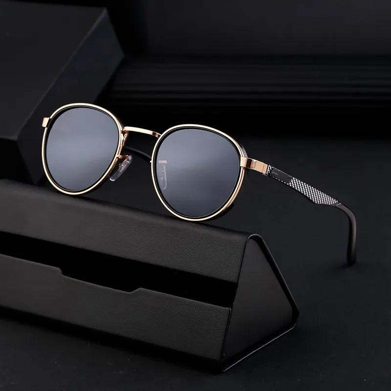 Vacation Solid Color Tinted Lenses Round Frame Full Frame Men's Sunglasses