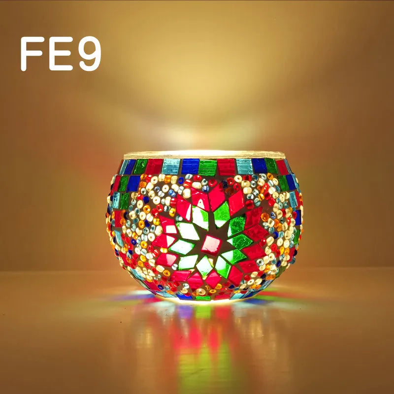 No Retro Geometric Glass candlestick